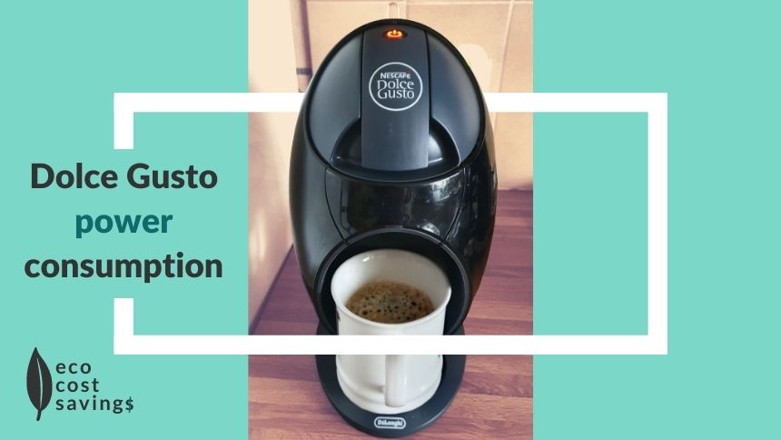 Dolce Gusto power consumption and cost per cup image | Eco Cost Savings