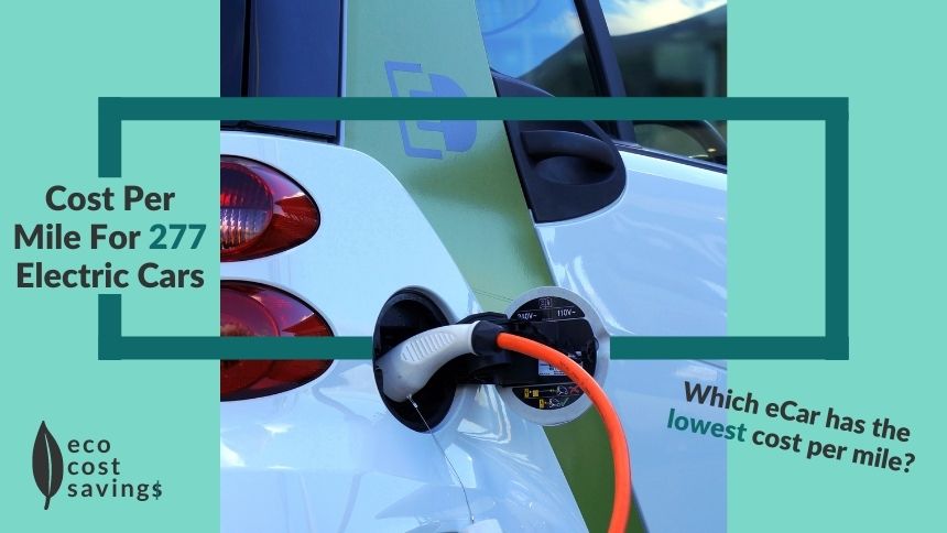 Electric car cost per mile image of an eCar plugged in