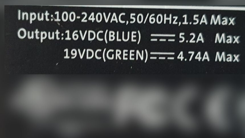 What does it mean when a laptop charger has input of 100-240V, 1.5