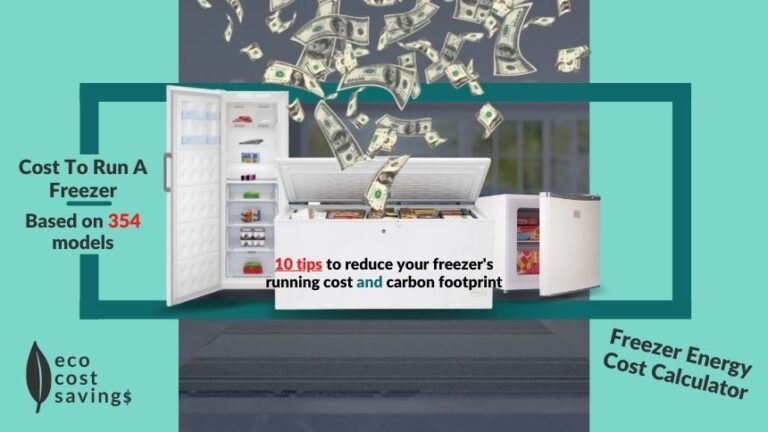 Cost To Run A Freezer image of three freezers and money